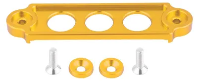 Imagen del producto de Sujetador de batería para carreras, con soporte de fijación y cerradura, anodizado en color dorado, compatible con los modelos HONDA CIVIC / CRX de 1988 a 2000