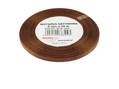 Produktbild von Wstążka satynowa brązowa 6mmx32m 2szt