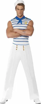 A man wearing a sailor costume.