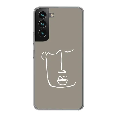 Produktbild von MuchoWow® Handyhülle Schutzhülle Hülle für Samsung Galaxy S22 Lippen - Abstrakt - Strichzeichnung Silikon Softcase Handy Hülle - Mobiltelefonhülle