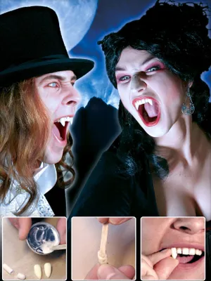 Produktbild von Vampirzähne Nachfüllset - für Halloween Kostüm
