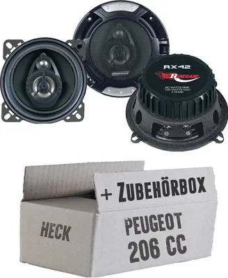 Produktbild von Renegade RX-42 - 10cm Koax-System - Einbauset passend für Peugeot 206 CC Heck - justSOUND