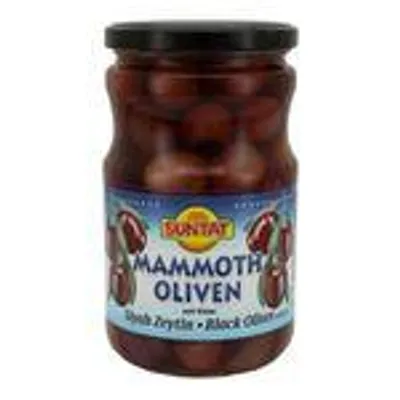 Suntat Schwarze Oliven Mammoth 700g - Große schwarze Oliven