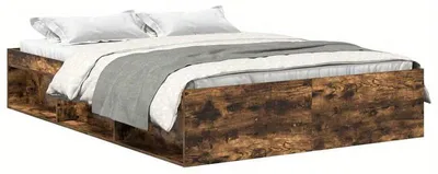 Productafbeelding van Bedframe van Gefineerd Hout in Sonoma Eiken – 140x200 cm – Stevige Bedombouw