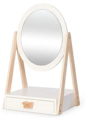 Produktbild von holztischspiegel mit Schublade 40 cm weiß