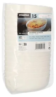 Produktbild von Mehrweg-Schalen oval 450 ml 5 cm x 10,5 cm x 15,5 cm weiss "Cella"