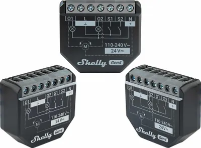 Produktbild von SHELLY WLAN-Schaltaktor 2PM Gen4, 2 Kanal, WLAN, Matter, Bluetooth, 3 Stück