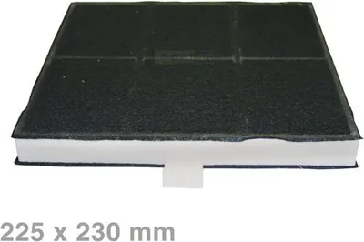 A carbon filter for a kitchen hood, shown in a studio shot.