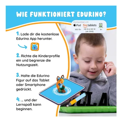 Produktbild von Edurino Mika, 4 Jahr(e), Blau, Braun, Grün, Orange