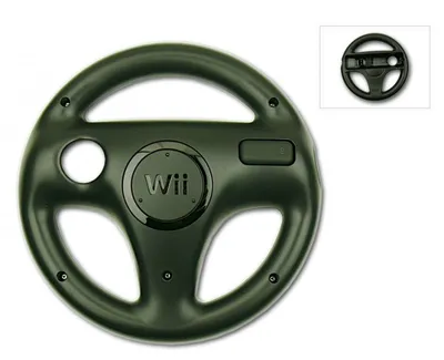 Produktbild von Nintendo Wii Wheel Lenkrad Schwarz Fba