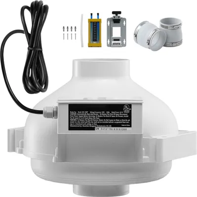 Produktbild von 4 bis 3,5 Radon Ablenksystem Lüfterkit, Leiser 260 CFM Inline Kanalventilator, Effektiver Luftstrom, Einfache Installation