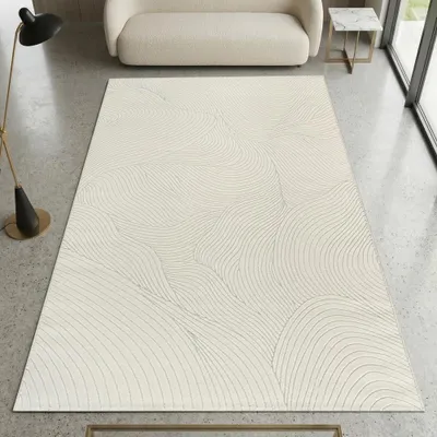 Produktbild von Teppich Creme Struktur Design moderne Optik Größe - 200 x 290 cm