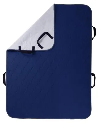 Productafbeelding van Zimilo inlegmatras voor incontinentie, 90x120 cm, waterdichte matrasbeschermer met handgrepen, antislip, wasbaar, sterk absorberend, meerlagig, blauw