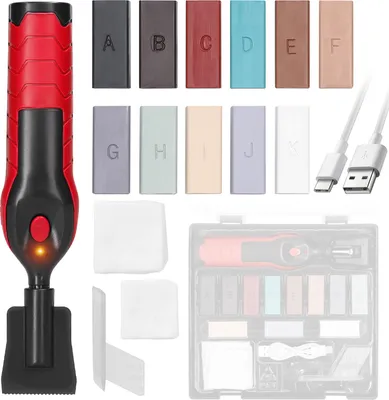 Produktbild von Fliesen Reparaturset DIY – Multifunktion Werkzeug für Kratzer, Risse & Löcher, Wachs Schmelzgerät für Boden Möbel Reparatur Zubehör
