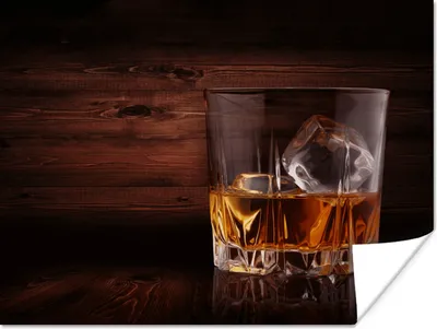 Produktbild von MuchoWow® Poster Whiskey - Alkohol - Glas 120x90 cm - Wandbild