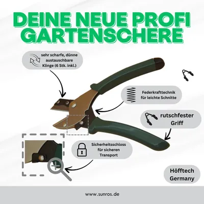 Produktbild von Gartenschere mit Austauschbarer Klinge - 18 cm