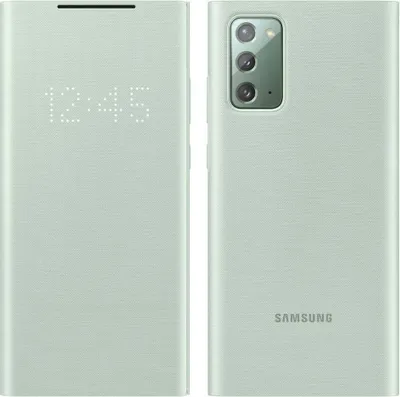 A product shot of a Samsung Galaxy Note 20 phone case, shown from the front and back.