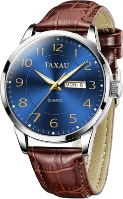 Produktbild von Herrenuhr Leder Herrenarmbanduhr Lederarmband Uhr Herren Großes Zifferblatt Tag-Datum Herrenuhr Wasserdichte Uhr Freizeit- und Businessuhr für Herren