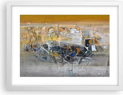 Produktbild von Gerahmtes Poster - Weißer Rahmen - Abstraktion modern - 40x30 cm - Wand Bild - Wanddeko - Wandbilder - Kunstposter - Wandposter - Bilderrahmen - Bilder - Kunstdruck - Wandbild - P2WAA40x30-4001