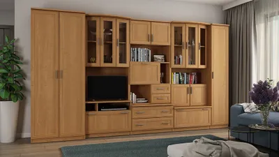 Zdjęcie produktu dla Meblast | Szafka wisząca Havana; Hornbeam - Okucia Premium | Meble, Klasyczne, Meble TV Premium, Duża szafka wisząca, Szafka wisząca, Zestaw do salonu, Dąb Sonoma