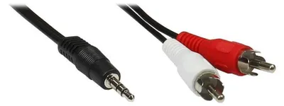 Obrázok produktu pre Alcasa AS15-352C, 3.5mm, Samec, 2 x RCA, Samec, 15 m, Čierna, Červená, Biela
