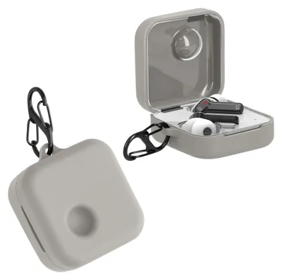 Produktbild von kwmobile Schutzhülle für Nothing Ear (1) Hülle - TPU Silikon Case für Kopfhörer Ladecase - stoßfestes Cover mit Karabiner - Grau