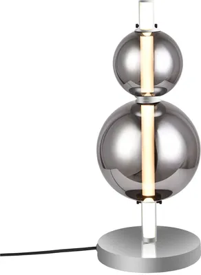 Produktbild von Näve Leuchten LED Tischleuchte NOVA mit LED Platine dimmbar LED Tischleuchte NOVA mit LED Platine dimmbar Tischleuchten - LED Tischleuchte "NOVA" chrom, Tischlampe im Design Style, aus Metall und Glas in chrome, 44 cm hoch, Ø 18 cm, inkl. LED – dimmbar – Schiebeschalter