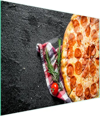 Obrázek produktu pro Skleněné prkénko na krájení 52x30 Pizza
