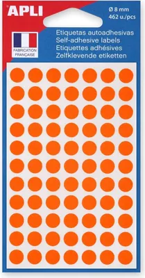 Produktbild von APLI Markierungspunkte Durchmesser: 8 mm rund orange 462 Stück