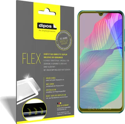 Produktbild von 3x Schutzfolie für Huawei P Smart S Folie, 100% Displayabdeckung, dipos Flex