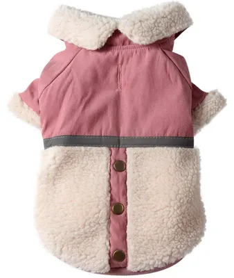 Hundejacke aus Fleece, warm, rosa, L, für mittelgroße Hunde
