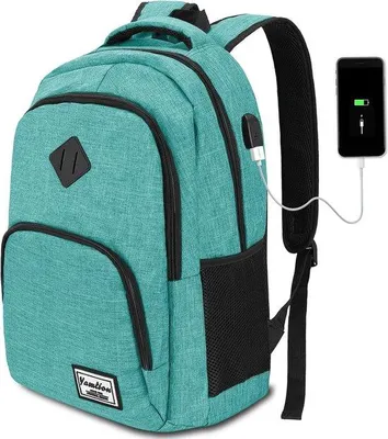 Image de Sac à dos Unyqoos® pour l'école et l'ordinateur portable, 35 L (32×20×46 cm) – Oxford, compartiment pour ordinateur portable de 13 à 15,6 pouces, port USB, bretelles ergonomiques en forme de S, organisateur pour l'école, les voyages et le bureau