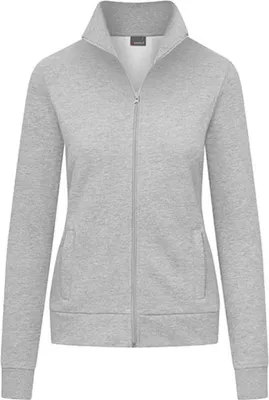 Produktbild von Stehkragen Zip Jacke Damen, Stahlgrau, XL