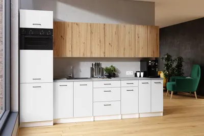 Obrázek produktu pro Kuchyňská linka PALINI 300cm Bílá + dub artisan