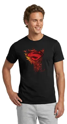 Produktbild von Spreadshirt DC Comics Superman Logo Strength Männer T-Shirt, L, Schwarz