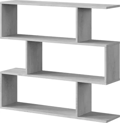 Produktbild von Bücherregal - Bibliothek Grau Beton 24x110x97h cm