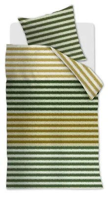 Produktbild von Beddinghouse Mako-Satin-Bettwäsche-Garnitur Misha Farbe Grün Größe 155 x 220 cm + 1x 80 x 80 cm