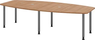 Produktbild von bümö Konferenztisch mittel KT28 - Nachbildung: Nussbaum, tischfuss: Füße in Graphit