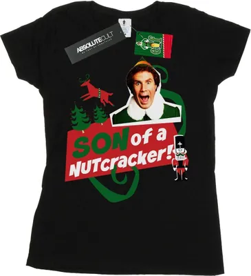 Produktbild von Elf - "Son Of A Nutcracker" T-Shirt für Damen BI18789 (S) (Schwarz)