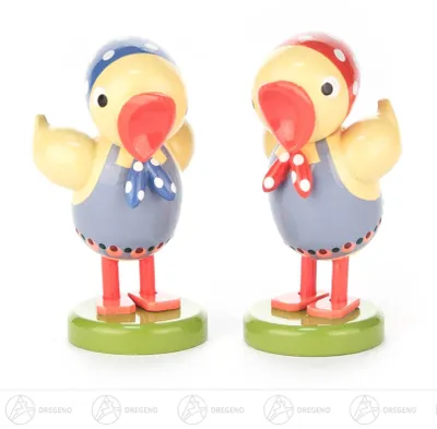 Obrázok produktu pre Veľkonočný a jarný pár kuriatok malý výška cca 6 cm NOVINKA