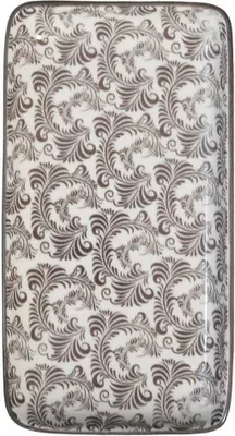 Produktbild von Chic Antique Tablett Teller ARÉS Grau Muster Mokka 20x11 cm Porzellan Geschirr
