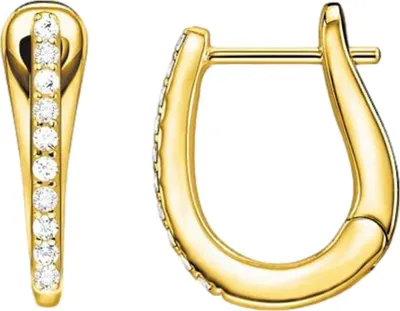 Produktbild von Thomas Sabo Creolen CR629-414-14 Silber vergoldet/Zirkonia
