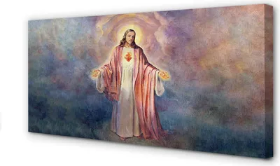 Produktbild von Leinwandbild 140x70 Wandkunst Jesus