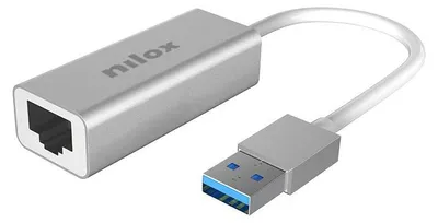 Immagine prodotto di Nilox, adattatore USB-A a Ethernet RJ45, adattatore LAN Gigabit da 1000 Mbps