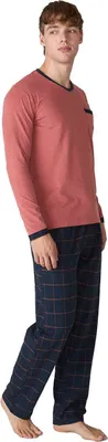 Immagine prodotto di J&J Brothers JJB18 Pigiama da uomo con maniche lunghe in cotone
