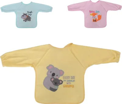 Produktbild von Baby Care Babyltzchen 1026027 Langarm Stickerei wasserdicht Selbstverschluss gelb