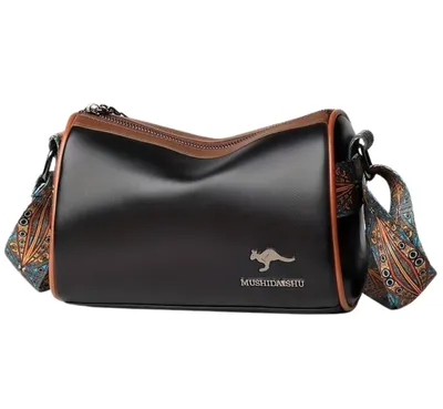 Immagine prodotto di Camerazar Elegante borsa a tracolla da donna in pelle nera postbag