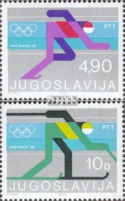 Produktbild von Briefmarken Jugoslawien 1980 Mi 1821-1822 (kompl.Ausg.) postfrisch Olympische Winterspiele