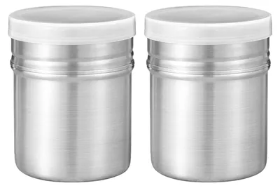 Produktbild von 2 Stück Puderzuckerstreuer, Kakaostreuer für Cappuccino, Mehlstreuer, Streuer für Kaffee, Puderzuckermühle mit Deckel für Salz, Kaffeepulver