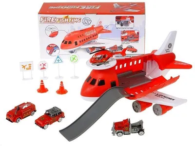 Zdjęcie produktu dla Zestaw zabawek: samolot transportowy z pojazdami, 30 x 10 x 13,5 cm